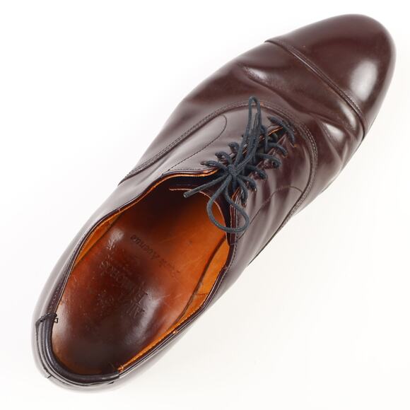 Allen Edmonds Park Avenue Mens US 10 Burgundy Leather Cap Toe Oxford Dress Shoe - Picture 8 of 16